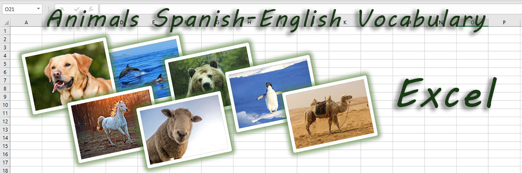 Animals Spanish-English Vocabulary Excel. Imagen destacada.