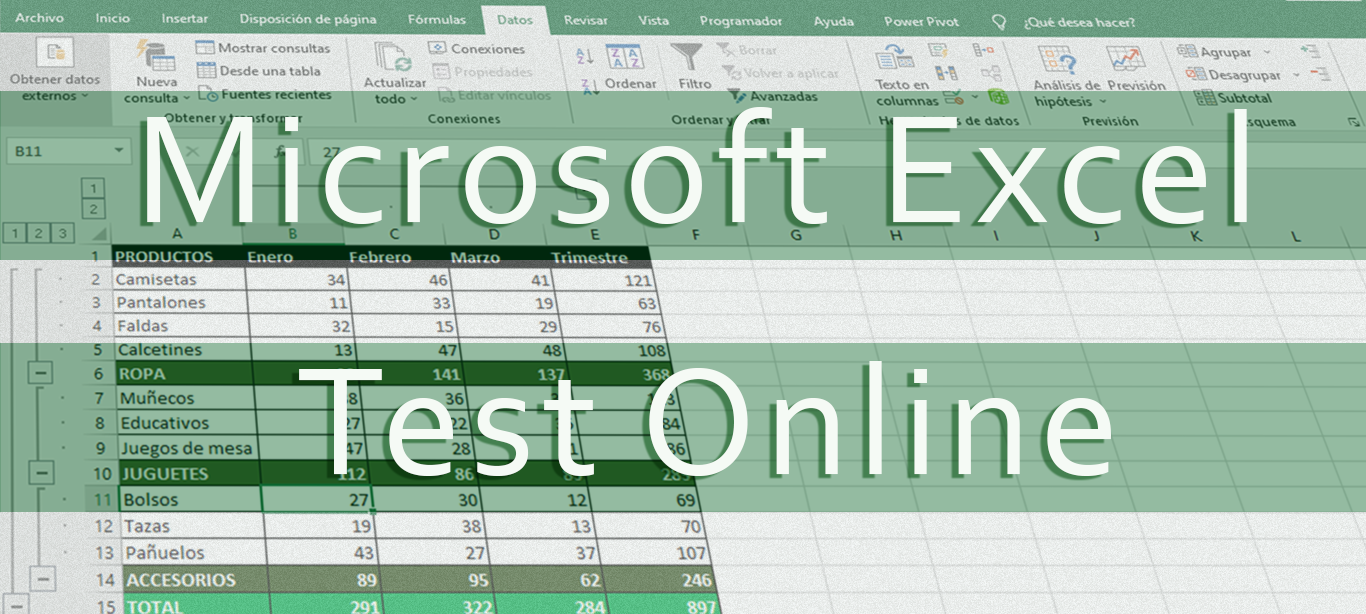 Microsoft Excel Test Online. Imagen destacada.