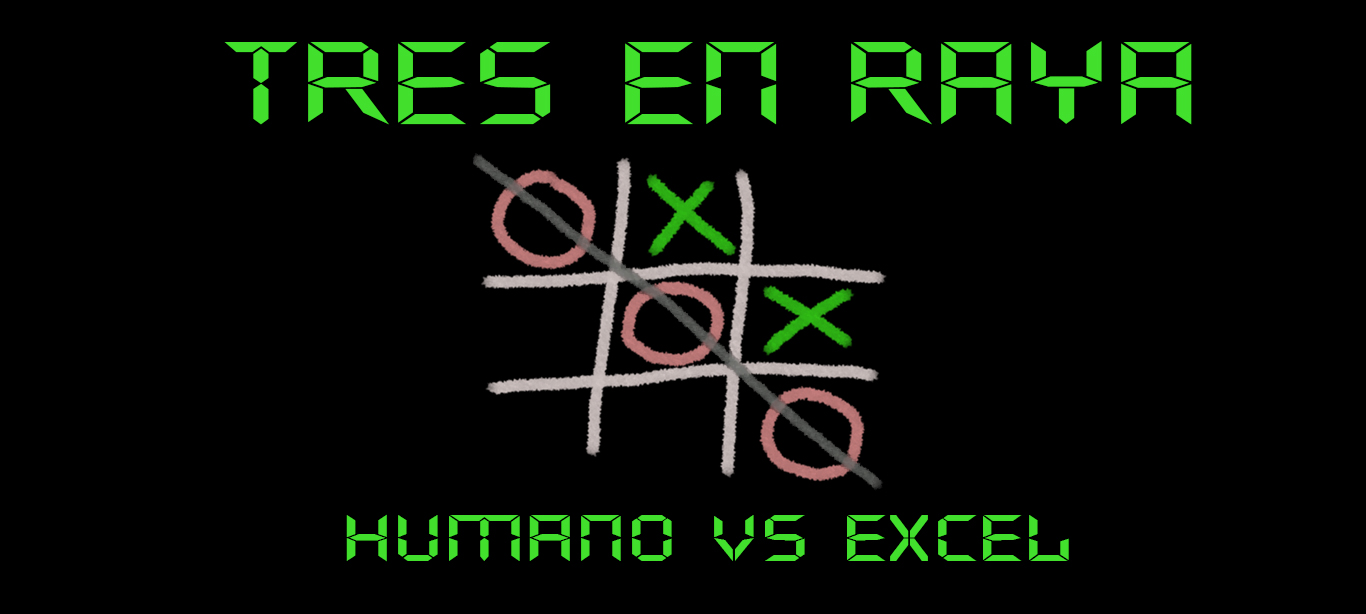 Tres en Raya. Humano vs Excel. Imagen destacada.