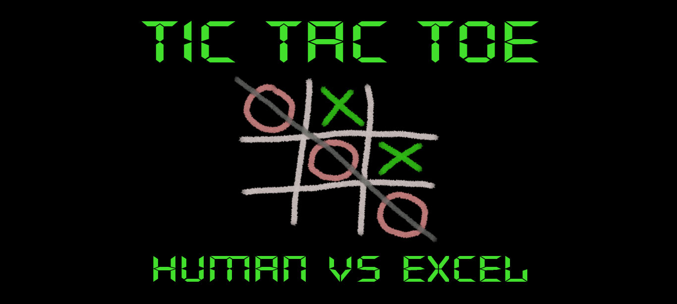 Tic Tac Toe. Human vs Excel. Featured image.