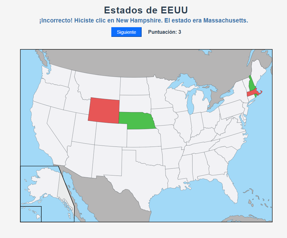 Juego Estados EEUU